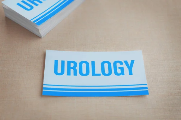 Karty s aplikací word urologie — Stock fotografie