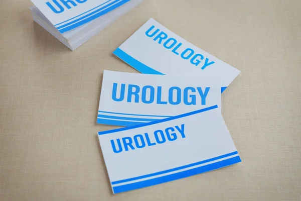 Karty s aplikací word urologie — Stock fotografie