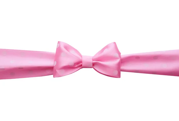 Pink satin bow — Stock Photo, Image