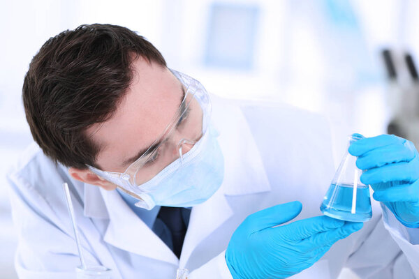 scientist making experiments