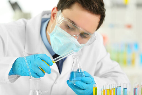 scientist making experiments