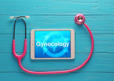 Tablet ile jinekoloji konsepti 