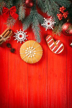 gingerbread çerezleri ve Noel dekor