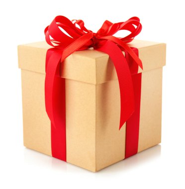 şerit yay ile hediye kutusu