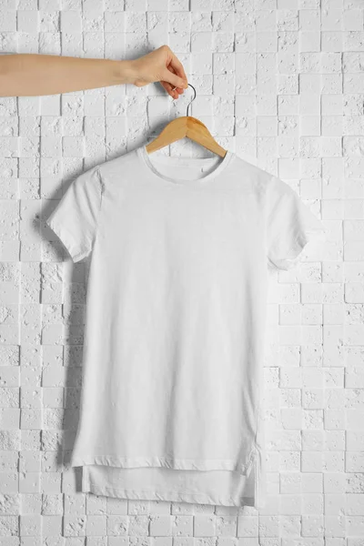 Lege witte t-shirt — Stockfoto