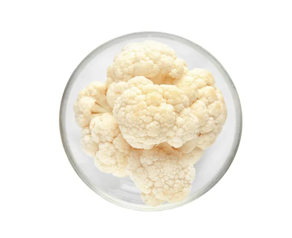 Coliflor fresca en tazón — Foto de Stock