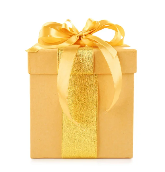 Gift box with ribbon bow — Stock Photo, Image