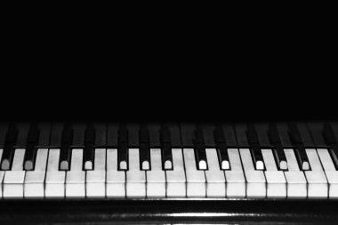 Piyano siyah, yakın çekim