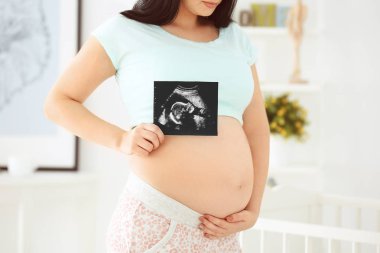 young pregnant woman  clipart