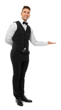 Yakışıklı genç garson 