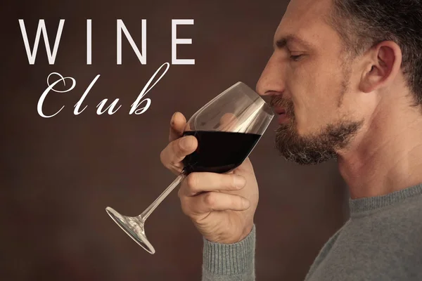 Tekst Wine Club — Zdjęcie stockowe