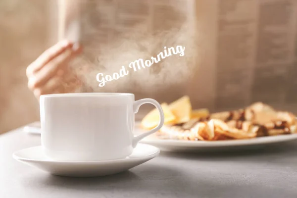 Text god morgon — Stockfoto