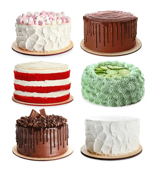 Sada různých lahodné koláče — Stock fotografie