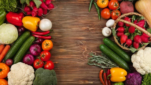 Fresh vegetables frame — Stock Photo, Image