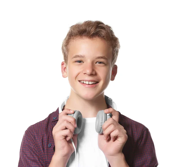 Boy listening music — Stock Photo, Image