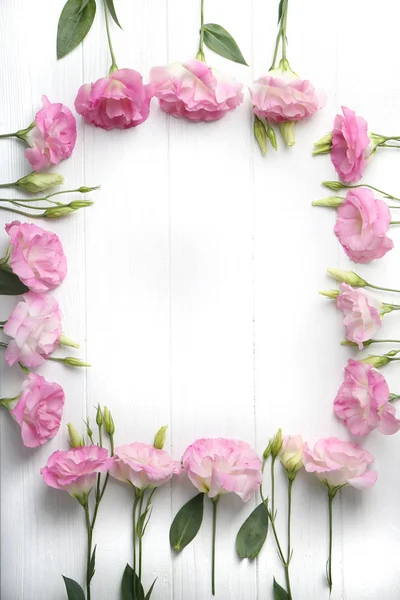 Frische rosa Blüten umrahmen — Stockfoto