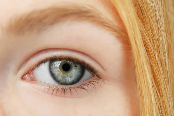 Closeup Beautiful Girl Eye — Stock Photo, Image