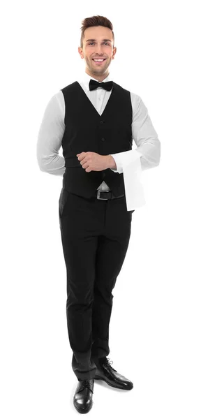 Handsome young waiter — Stock Photo, Image