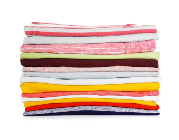 Stack of colorful clothes — Stock Photo, Image