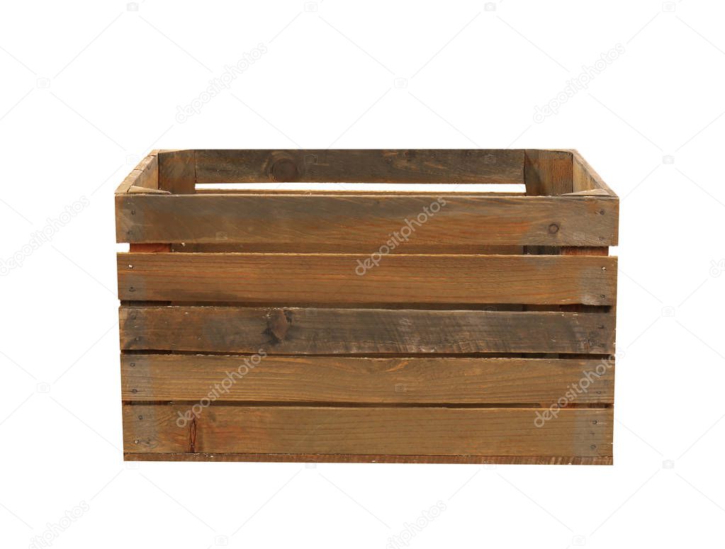 Empty wooden box 