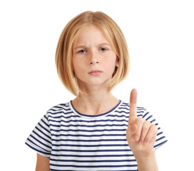 Kız gösteren parmak ile yapıştırma alçı 