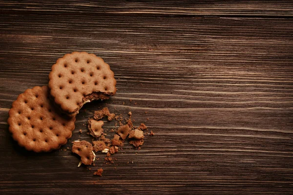 Tasty cookies with crumbs — Stock Photo, Image