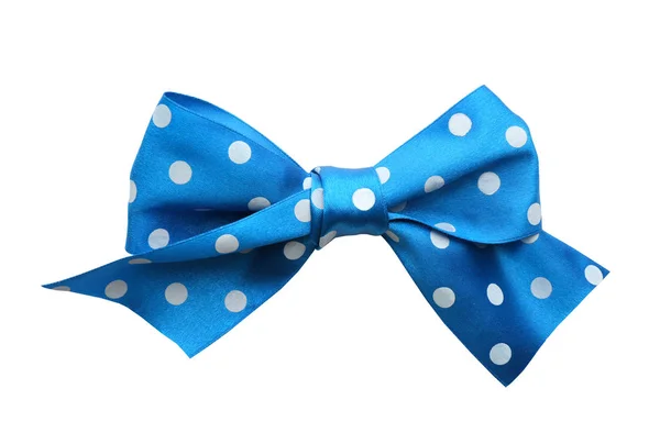 Blue ribbon bow — Stock Photo, Image