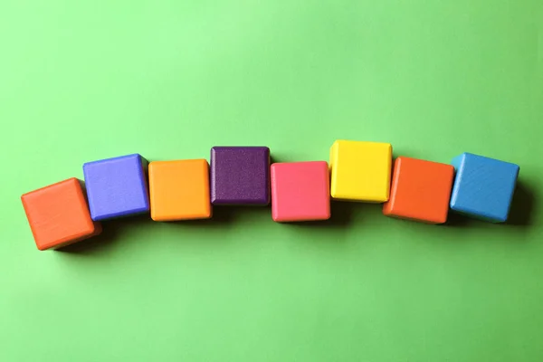 Empty wooden cubes — Stock Photo, Image