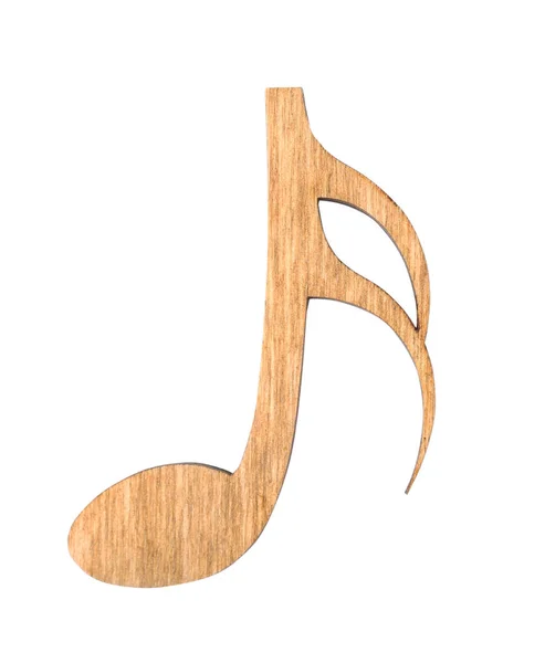 Wooden music note — Stock Photo, Image