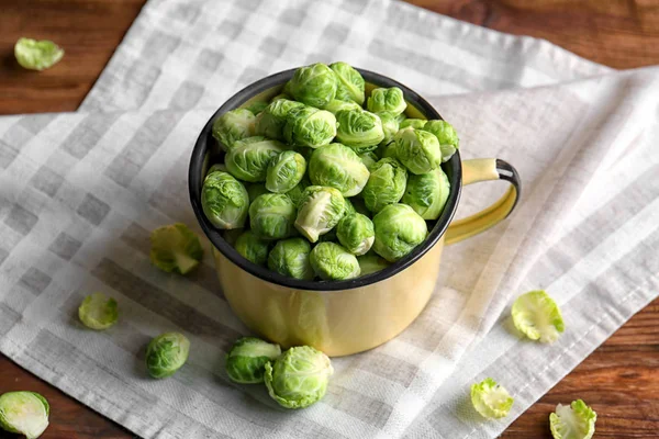 Brussels sprouts in mug