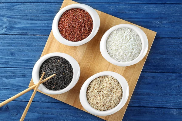 Different types of rice — Stock Photo, Image