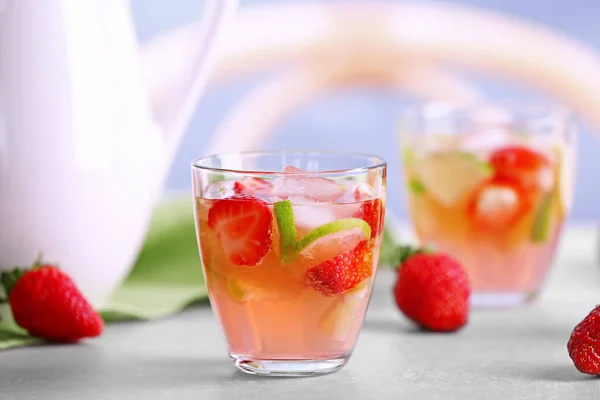 Cocktail di fragole di ghiaccio — Foto Stock