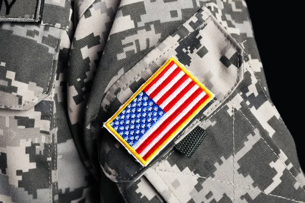 USA flag on shoulder patch — Stock Photo, Image