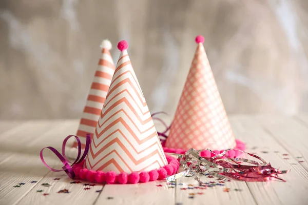 Bonés de festa de aniversário — Fotografia de Stock