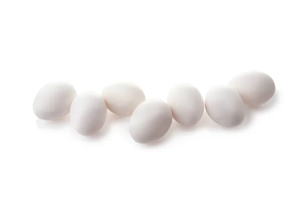 Haufen weißer Eier — Stockfoto