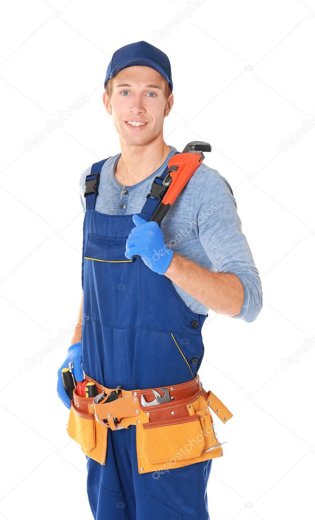young handsome plumber 