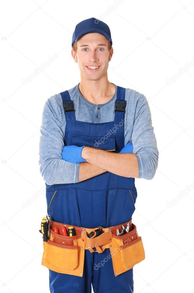 young handsome plumber 