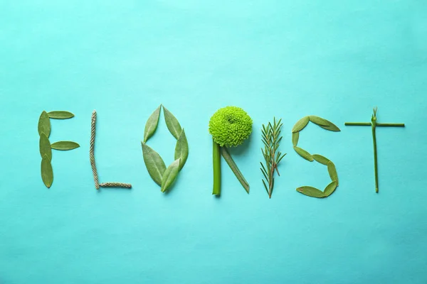 Word Florist made of plants — Stock Photo, Image