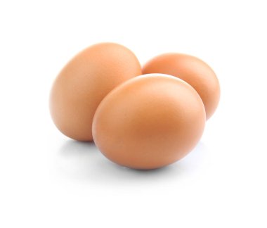 Brown eggs isolated clipart