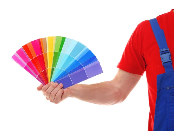 Renk örnekleri ile dekoratör — Stok fotoğraf