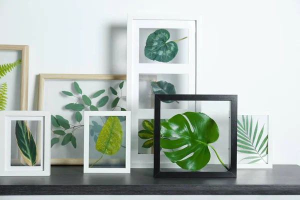 Frames met groene bladeren — Stockfoto