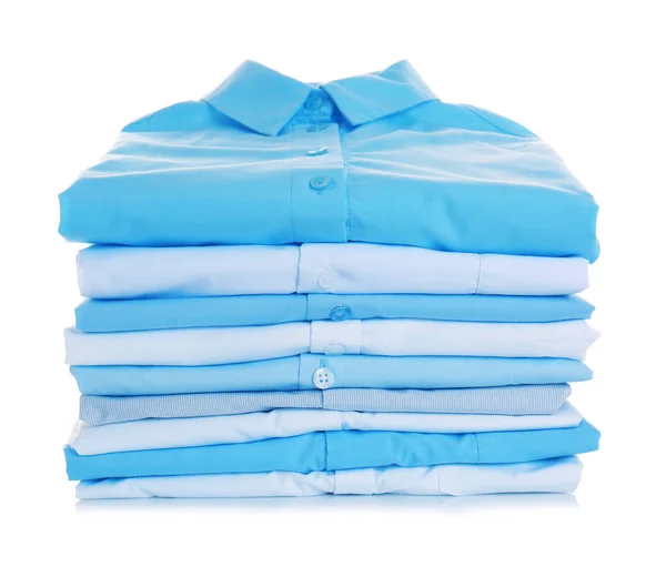 Stapel blauer Kleidung — Stockfoto