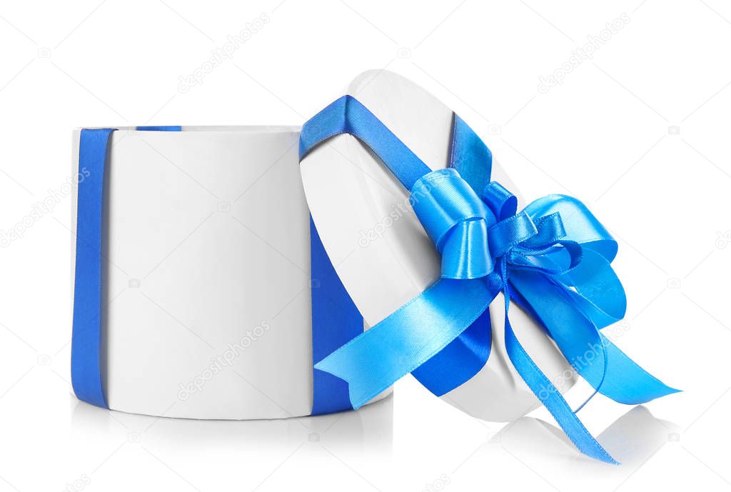 Gift box with ribbon bow 