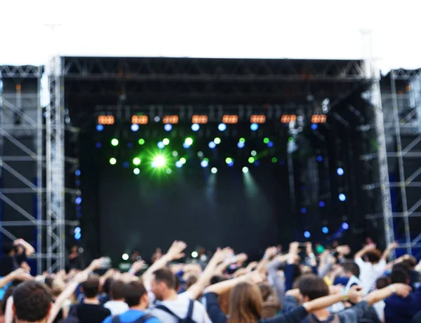 Multitud Fans Concierto Música Aire Libre — Foto de Stock