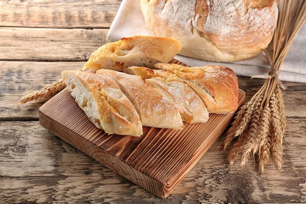 Sliced baguette bread