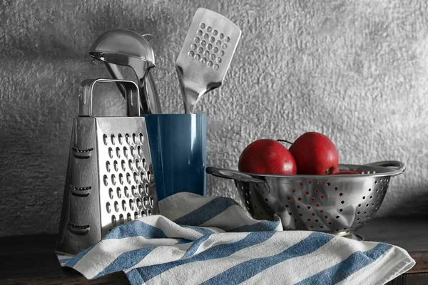 Set of cutlery with fruits — Stock Photo, Image