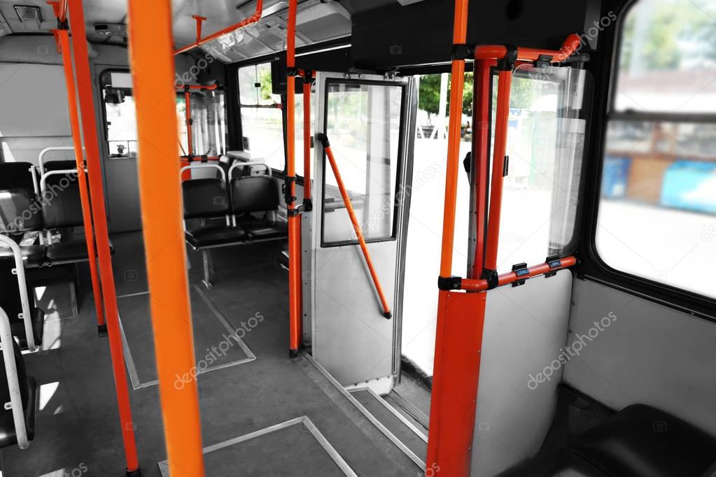 Trolley bus, inside 