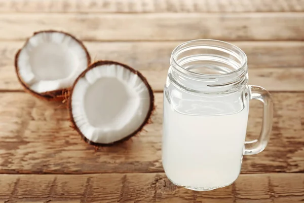 Copo de leite de coco — Fotografia de Stock