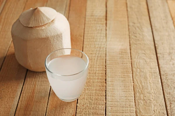 Glass of coconut milk — Stock Photo, Image