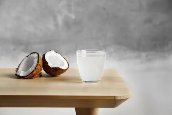 Glass of coconut milk — Stock Photo, Image